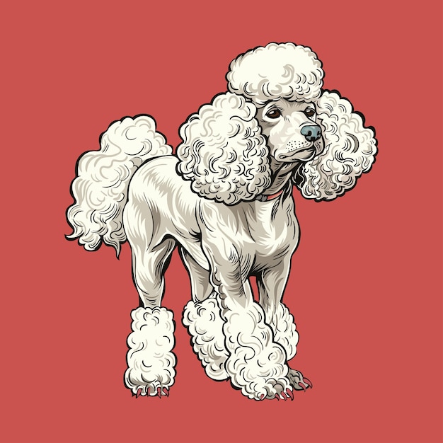 Vector van de voorraad van poedelhonden