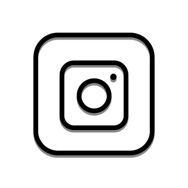 Vector van de zwarte doos van het Instagram-logo voor sociale media