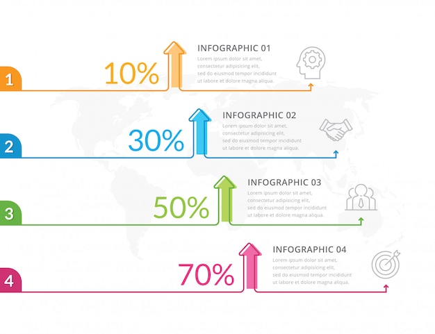 Vector van dunne lijn infographics