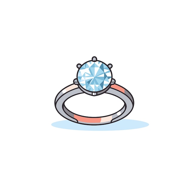 Vector vector van een diamanten ring