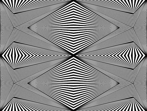 Vector van een patroon van optische illusies. eindeloze hypnotische patronen.