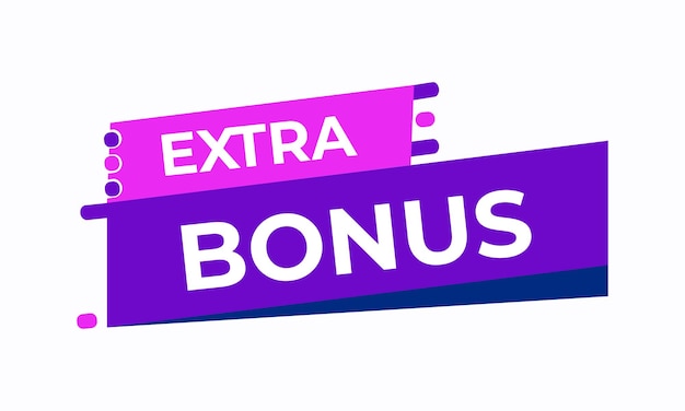 vector van extra bonus-promotiesticker