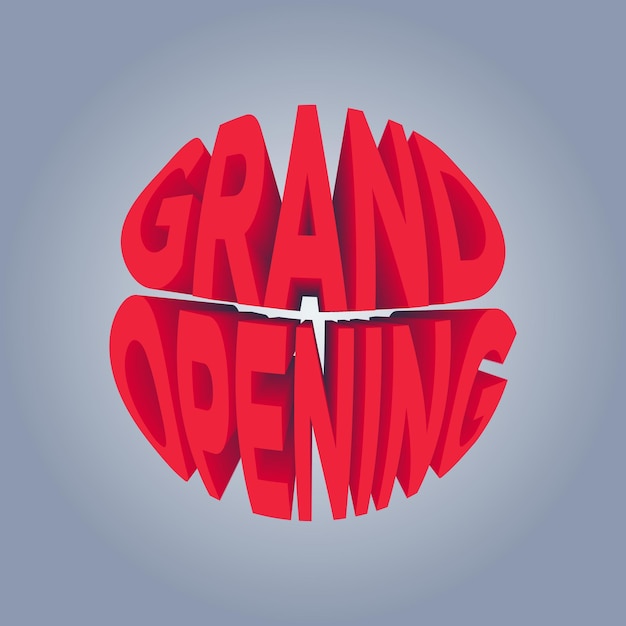 Vector van Grand Opening Perfect voor verkoop korting marketing inhoud enz