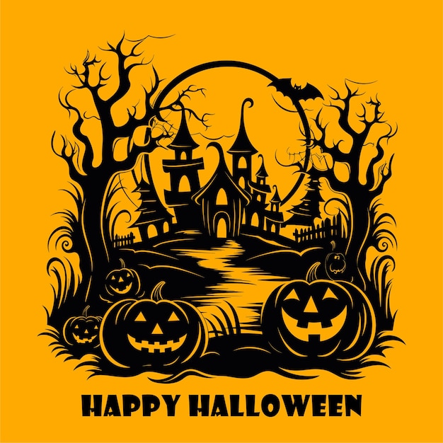 Vector van halloween contour illustratie