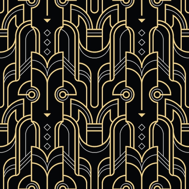 Vector van het art deco de geometrische abstracte patroon