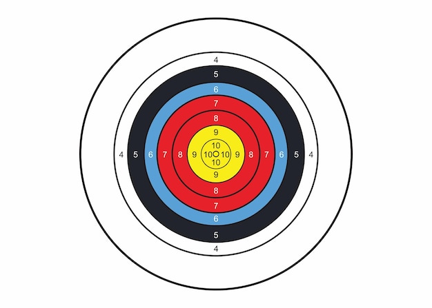 Vector vector van het boogschietdoel