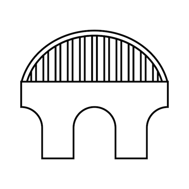 Vector van het icoon van de brug