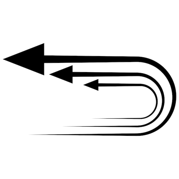 Vector vector van het icoon van de windrichting