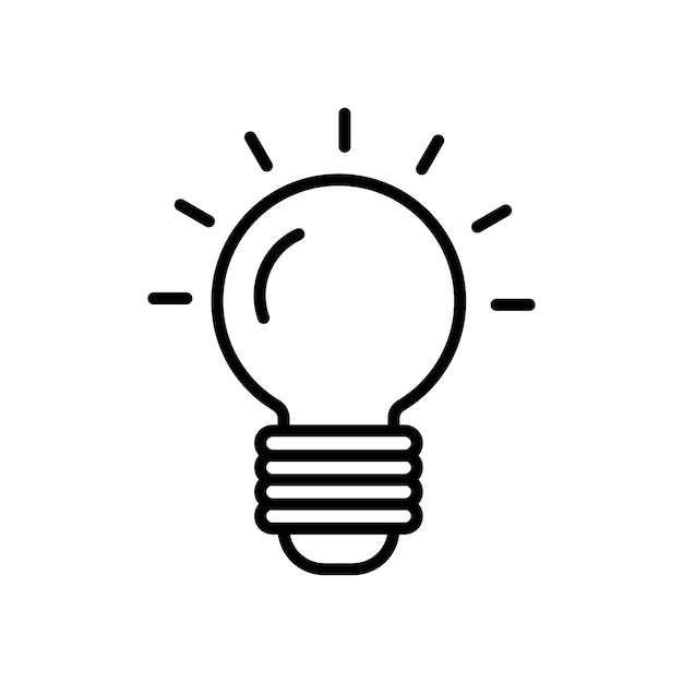 Vector van het logo van de gloeilamp