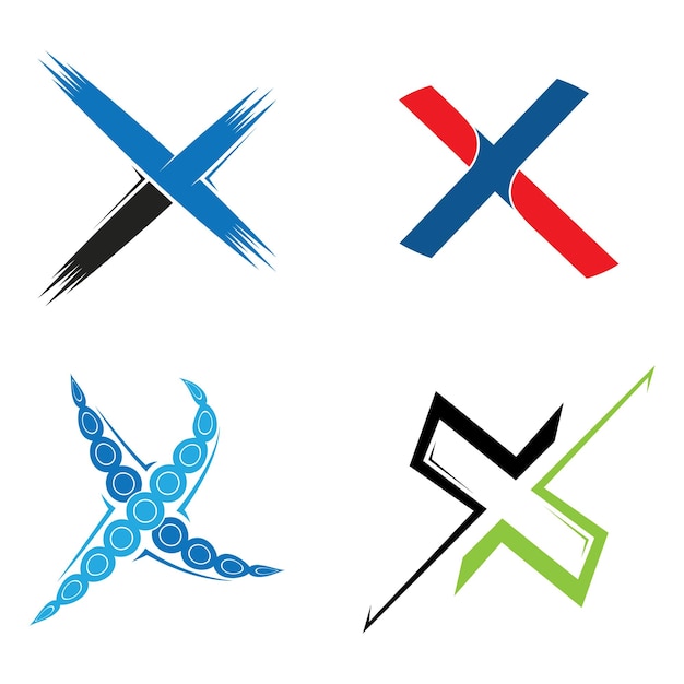 Vector van het logo van de letter X