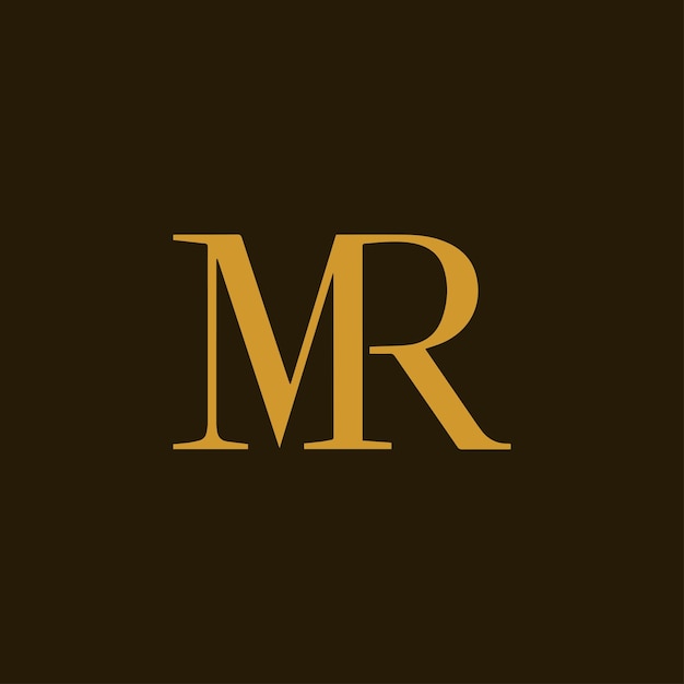 Vector van het logo van het monogram van MR