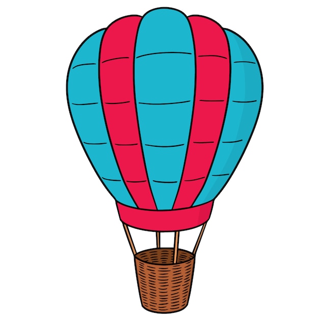 vector van hete luchtballon