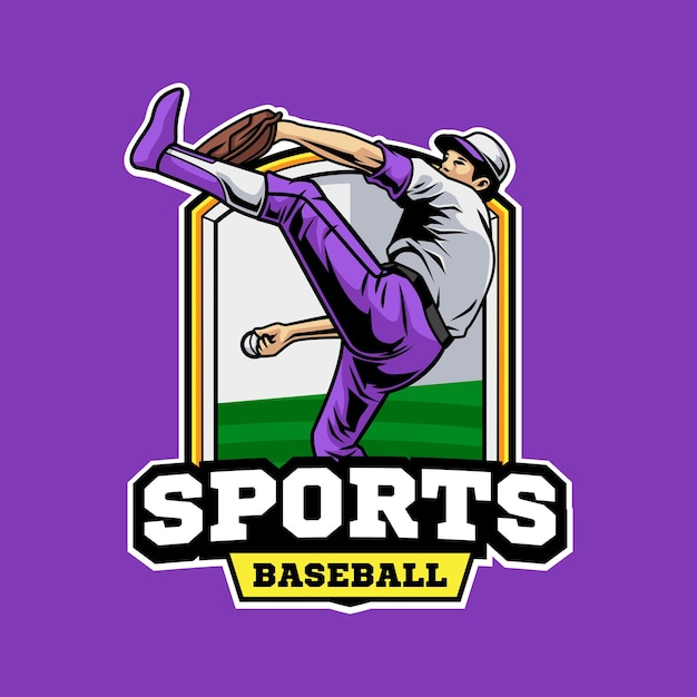 Vector van honkbal badge logo team
