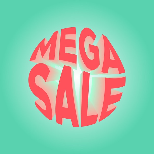 Vector van Mega Sale Perfect voor promotie content marketing content etc