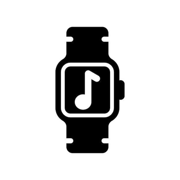 Vector vector van muziekpictogrammen voor smartwatches