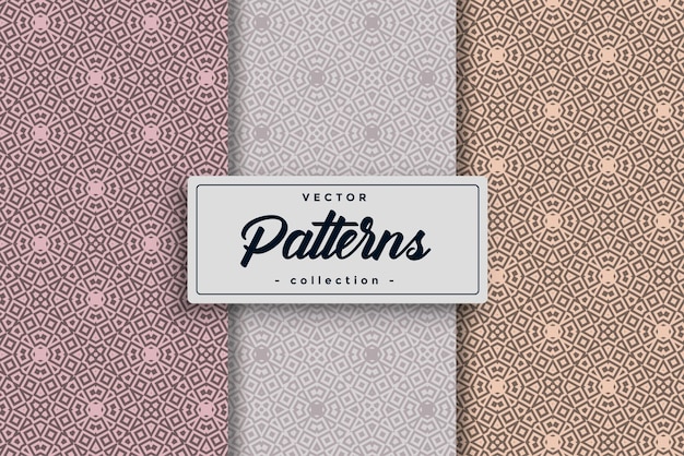 Vector van naadloze patrooncollectie Decoratief geometrisch patroonbehang ingesteld
