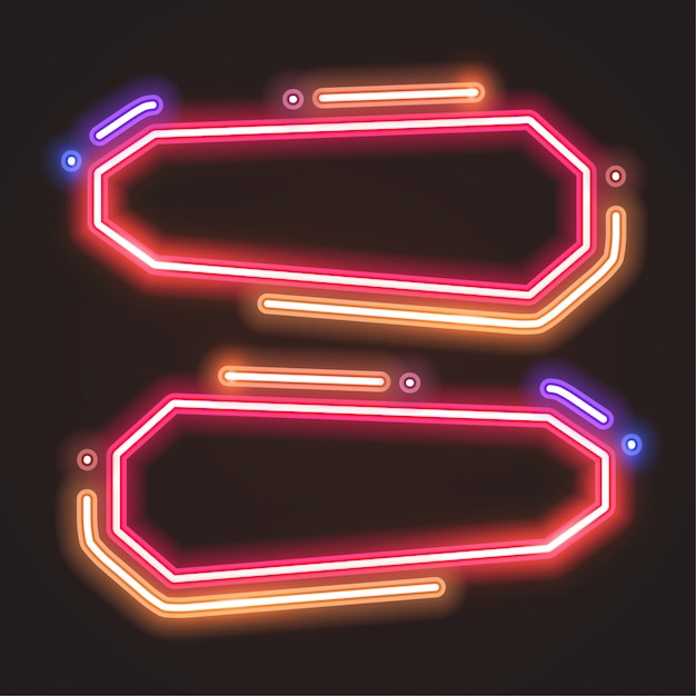 Vector van neon banner ontwerp.