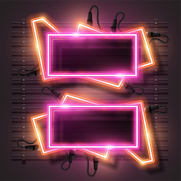 Vector van neon banner ontwerp.