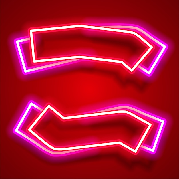 Vector van neon banner ontwerp.