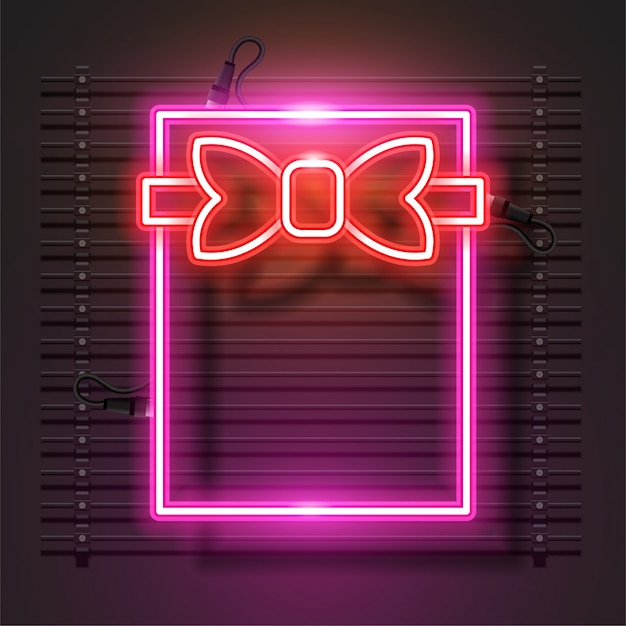 Vector van neon banner ontwerp.