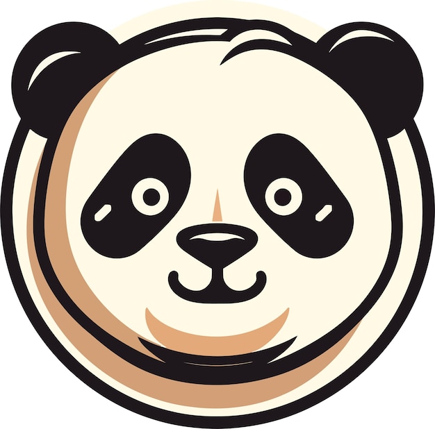 Vector van panda mascotte embleemontwerp kunst tshirt