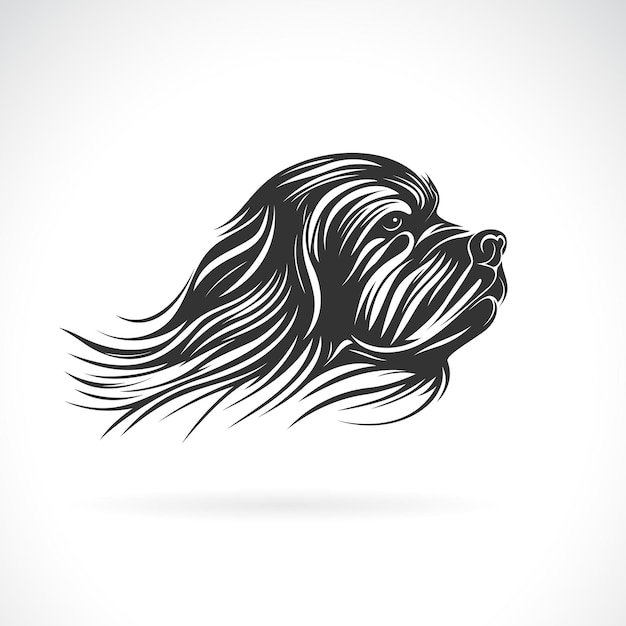 Vector van shih tzu hond hoofd ontwerp op witte achtergrond Gemakkelijk bewerkbare gelaagde vectorillustratie Huisdier