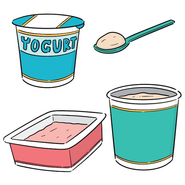 vector van yoghurt