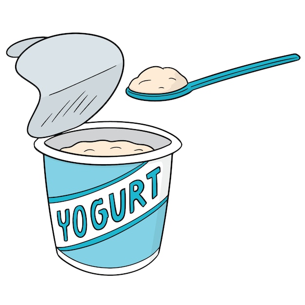 Vector van yoghurt