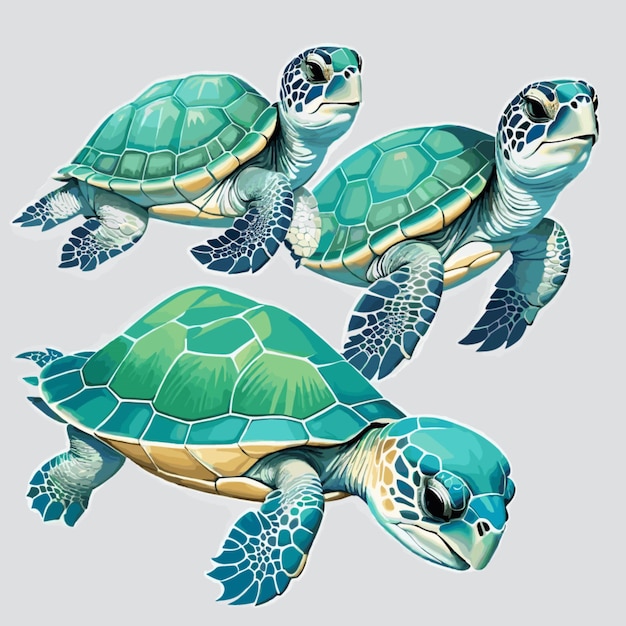 Vector vector van zeeschildpadden