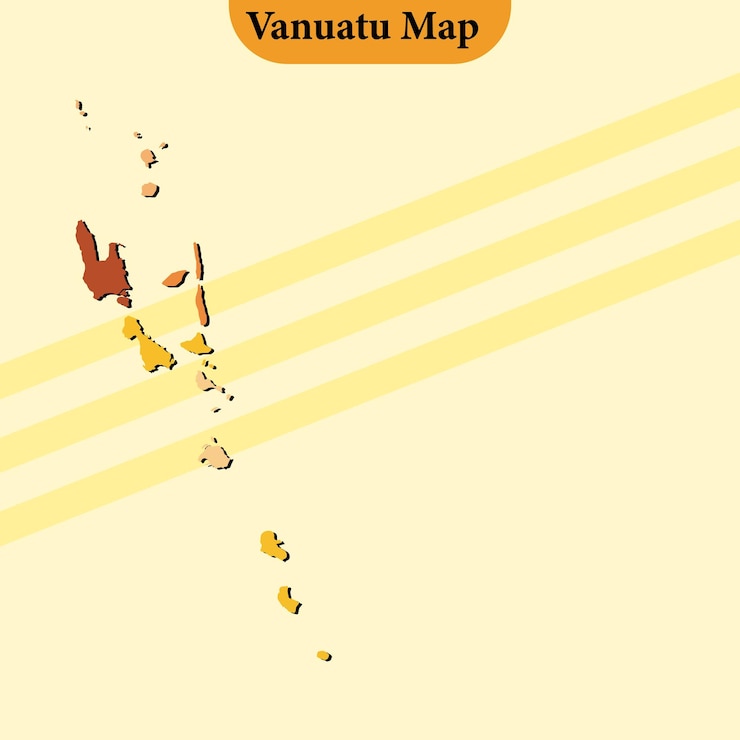 Vector vector vanuatu map vector with regions and cities lines and full every region