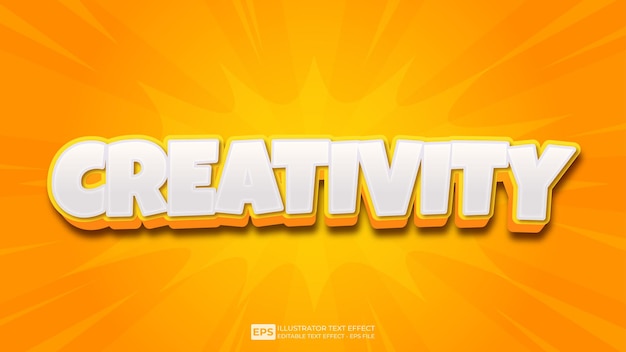 Vector vector 3d text crativity editable text effect font