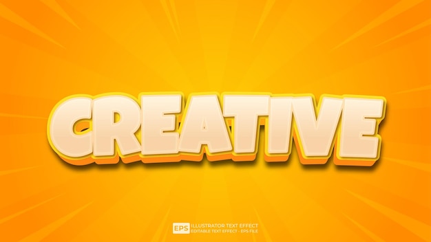 Vector vector 3d text creative editable text effect font.