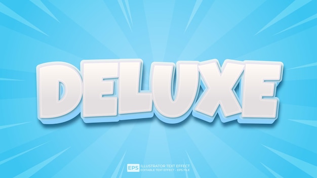 Vector vector 3d text deluxe editable text effect font