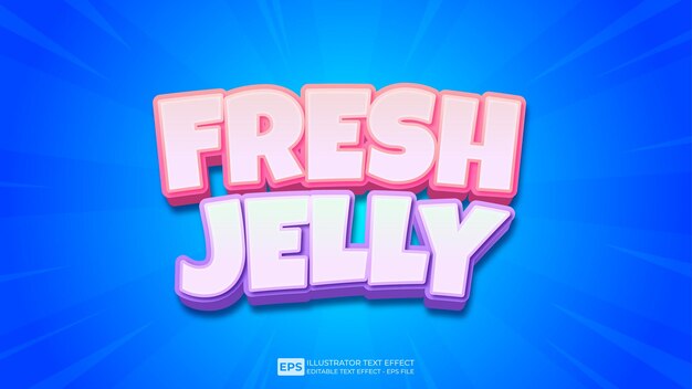 Vector vector 3d text editable text effect fresh jelly