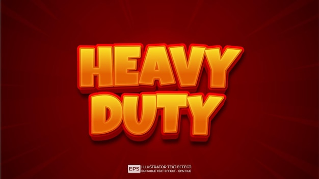 Vector vector 3d text heavy duty editable text effect font