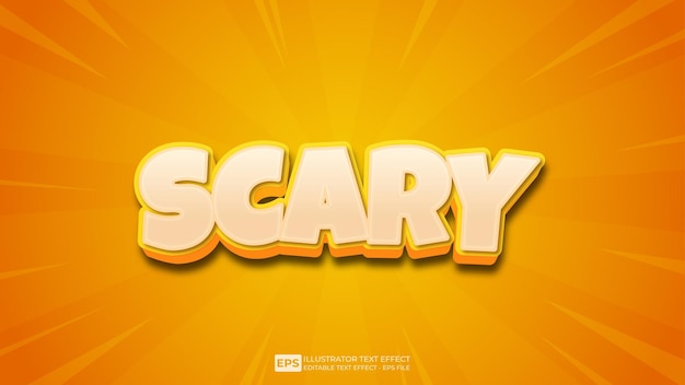 Vector vector vector 3d text scary editable text effect font