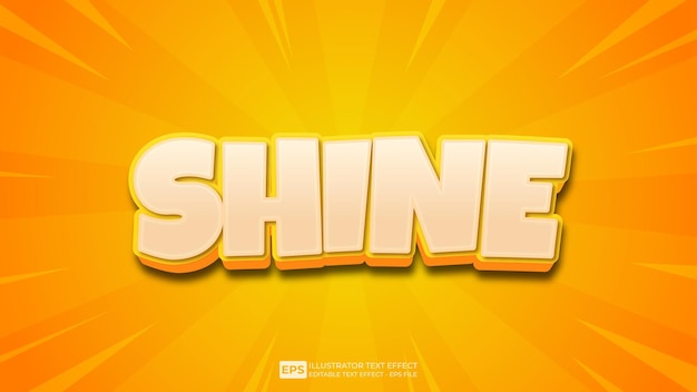 Vector vector 3d text shine editable text effect font