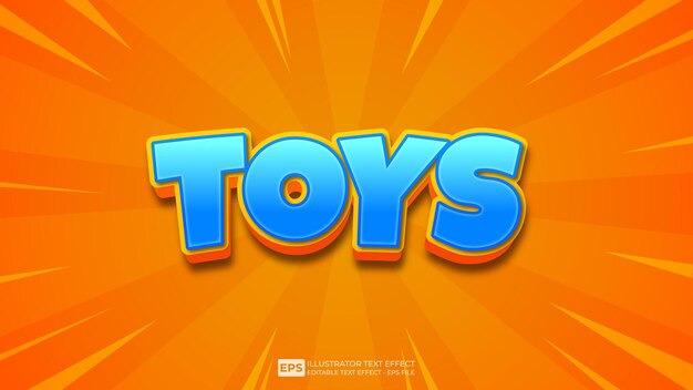 Vector vector 3d text toys editable text effect font