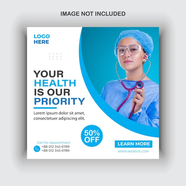 Vector vector vector best medical healthcare flyer social media post and facebook instagram web promotional