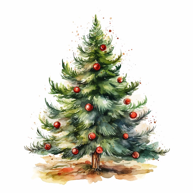 Albero di natale di vettore di vettore con i regali