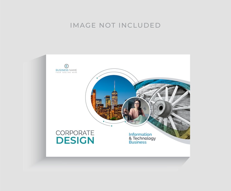 Vector vector vector corporate book cover horizontal design landscape cover
