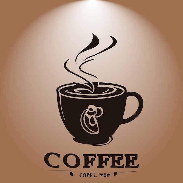 Vector of vector a cup of coffee logo outline design