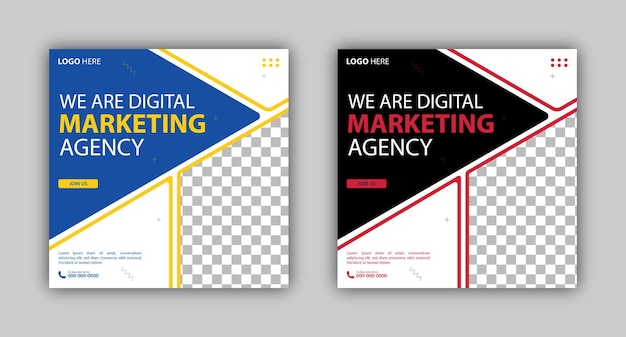 Agenzia di marketing digitale vector e esperto di progettazione di modelli di social media