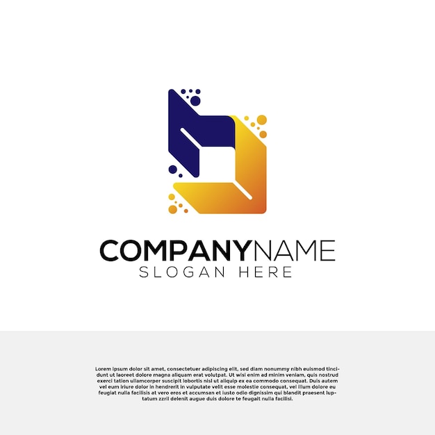 Vector vector digitale eerste B creatief logo concept Logo ontwerp inspiratie