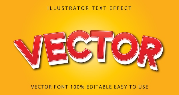 Vector vector editable text effect