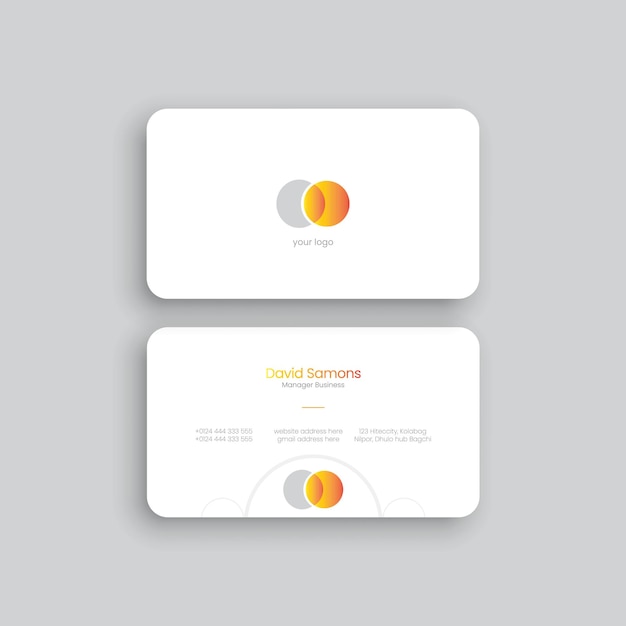 Vector vector elegant minimal business card template