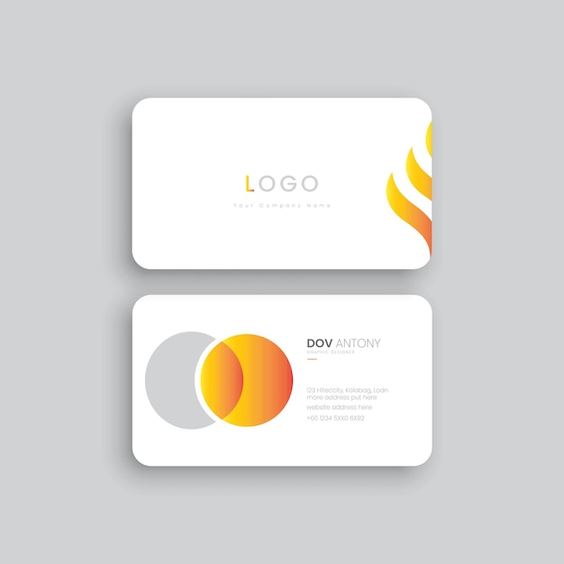 Vector vector vector elegant minimal business card template