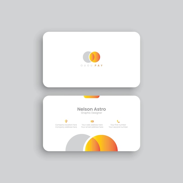 Vector vector vector elegant minimal business card template