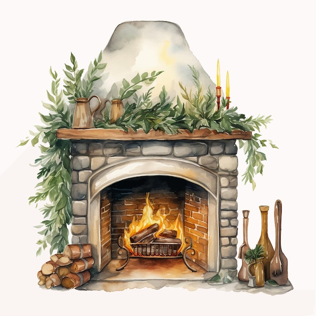 Vector vector vector fireplace