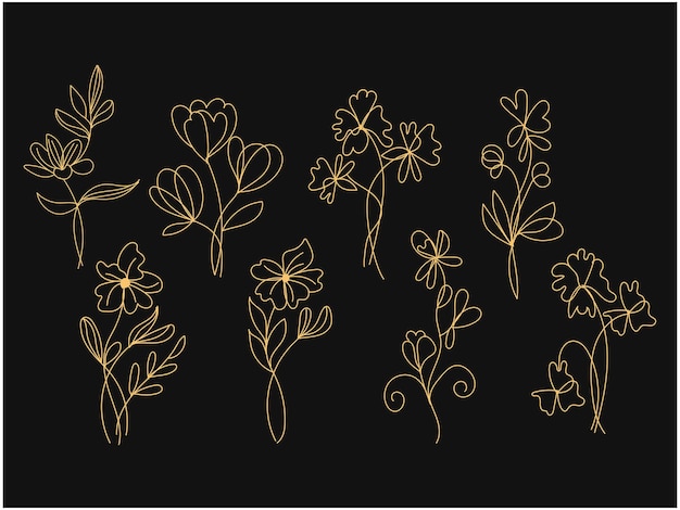 Vector vector hand drawn butterfly outline pack